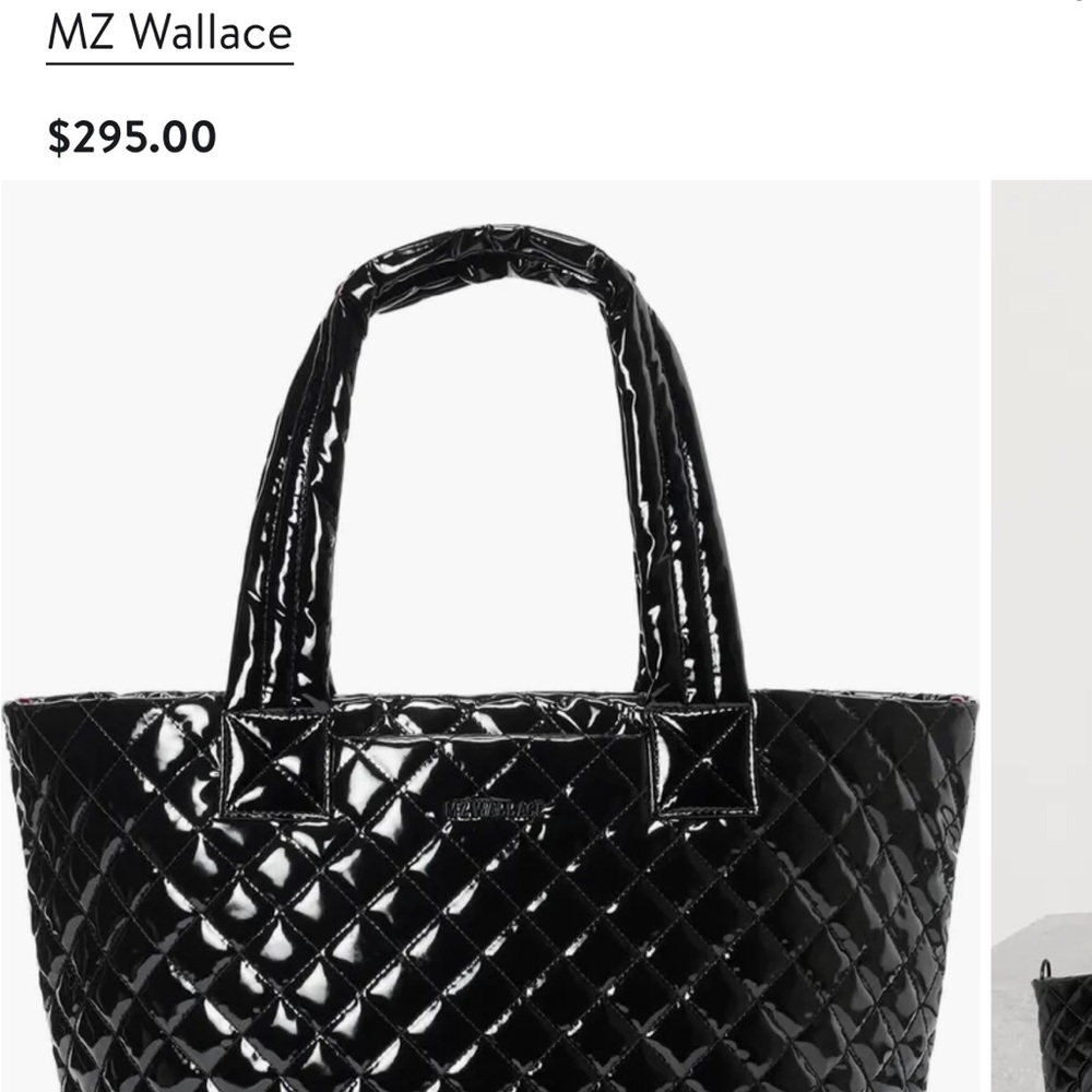 MZ Wallace Black Patent Medium Metro Tote